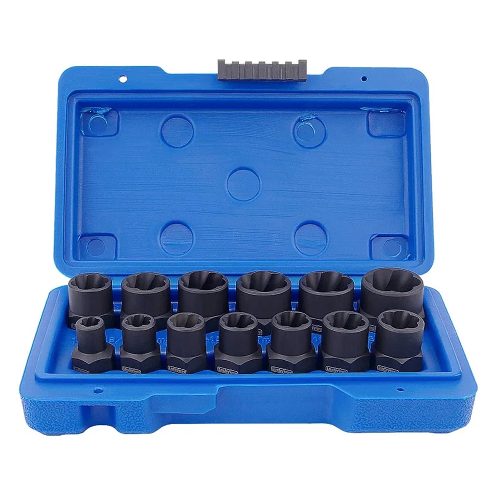 Set di 10 estrattori per viti danneggiate per dadi arrotondati, kit di strumenti per la rimozione dei bulloni arrugginiti per una facile rimozione delle viti spogliate