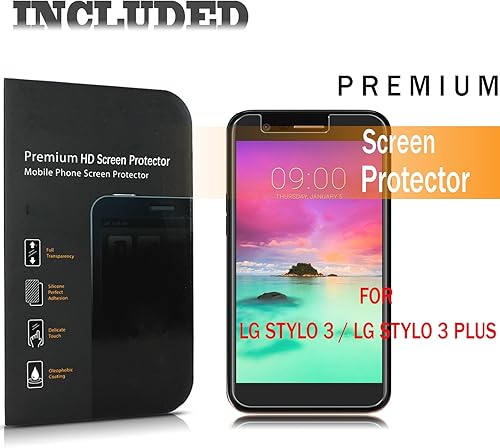 Miniatura 7 de LG Stylo 3 Caso, starshop [Slim Armor] Hybrid Dual Capas Rugged Impact Avanzado Armor carcasa de silicona suave con [Premium HD Protector de