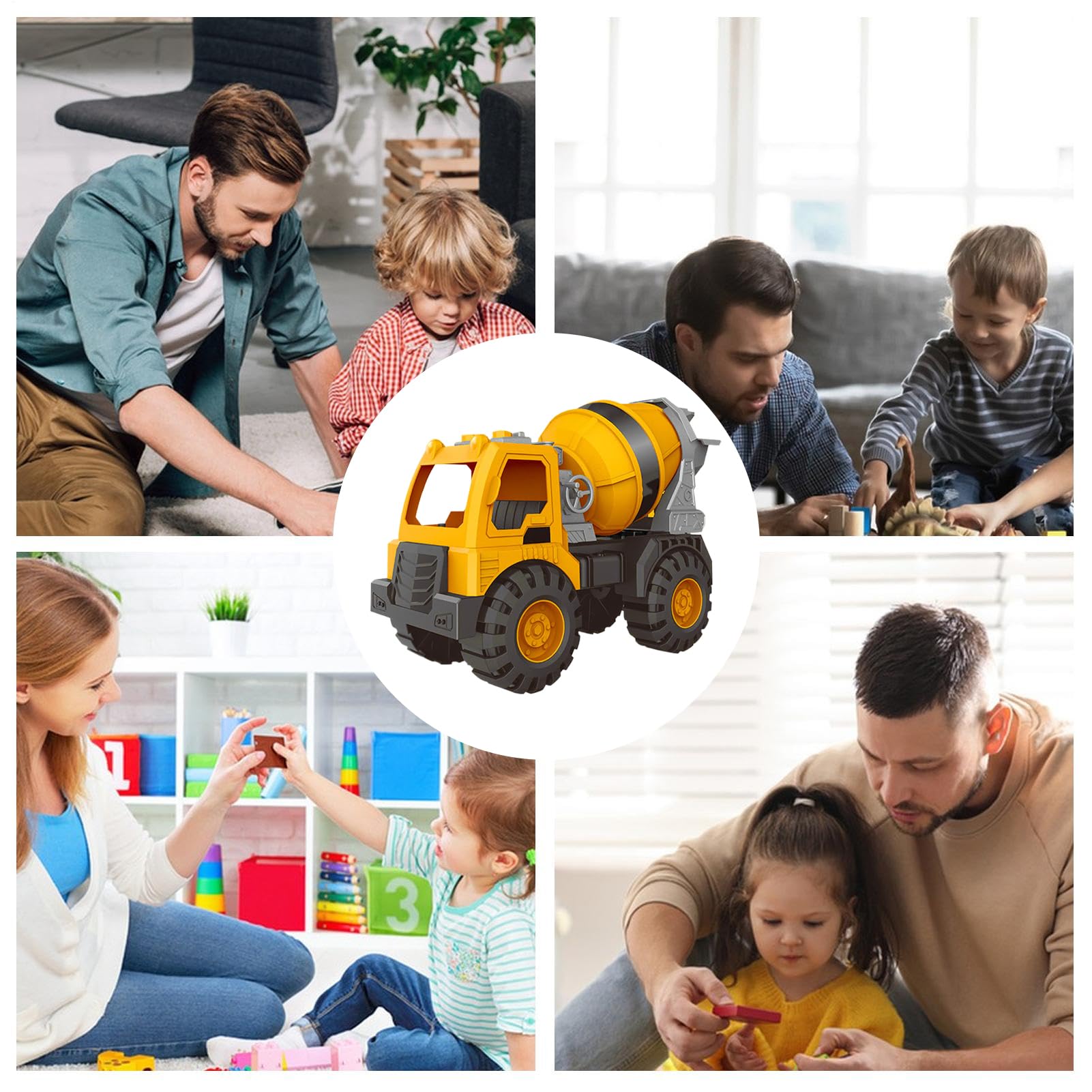 Pelleteuse pour - Kit de Jeu Durablies - Jouet de véhicule de Haute précision - Simulation d'un Camion de Construction - Équipement interactif, Outils appropriés pour Les et