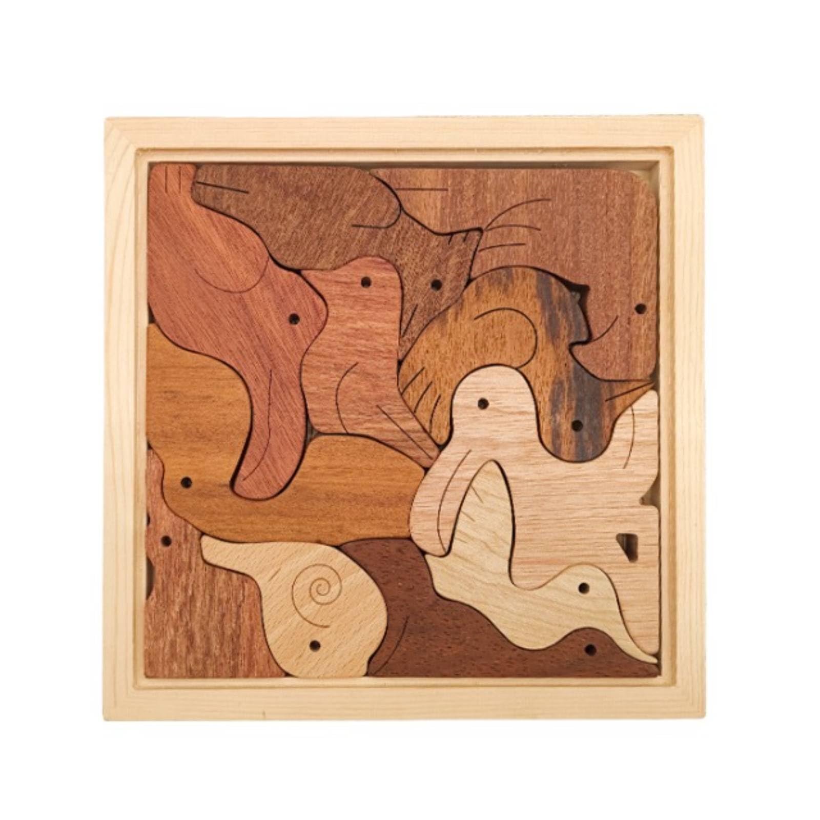 Puzzle Incastro in Legno Educativo Puzzle Tridimensionale in Legno senza senza Sbavature per Bambini, Puzzle 3D In Legno Con Uccelli