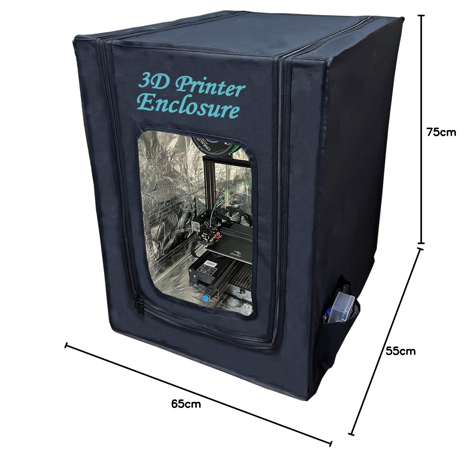 YOOPAI Obudowa drukarki 3D do Creality Ender 3/ Ender 3 Pro/Ender 3 V2, ognioodporny i pyłoszczelny namiot osłona ochronna do drukarek 3D Anycubic Elegoo 65 cm × 65 cm × 70 cm