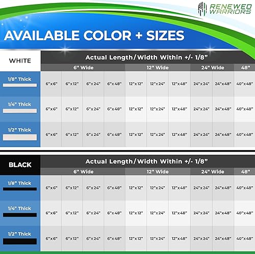 Miniatura 3 de Renewed Warriors Hojas de HDPE - 12" x 12", negro 12" de espesor de alta densidad de plástico reciclado hoja de HDPE 18 hoja 14 HDPE hoja 14 HDPE