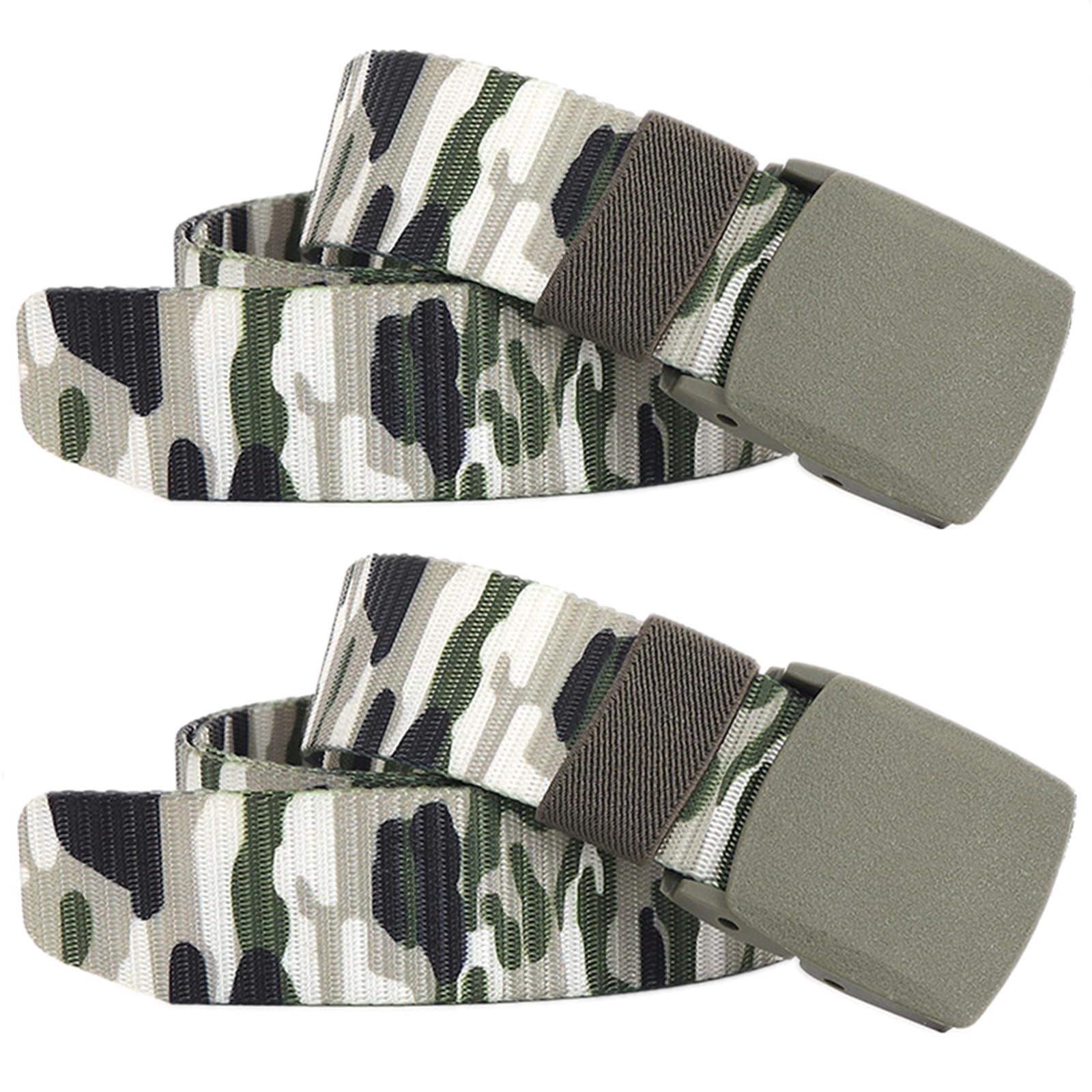 Cintas de nylon Cinturón táctico de nailon con diseño de camuflaje for hombre y mujer, tamaño máximo 180 cm, 2 piezas.