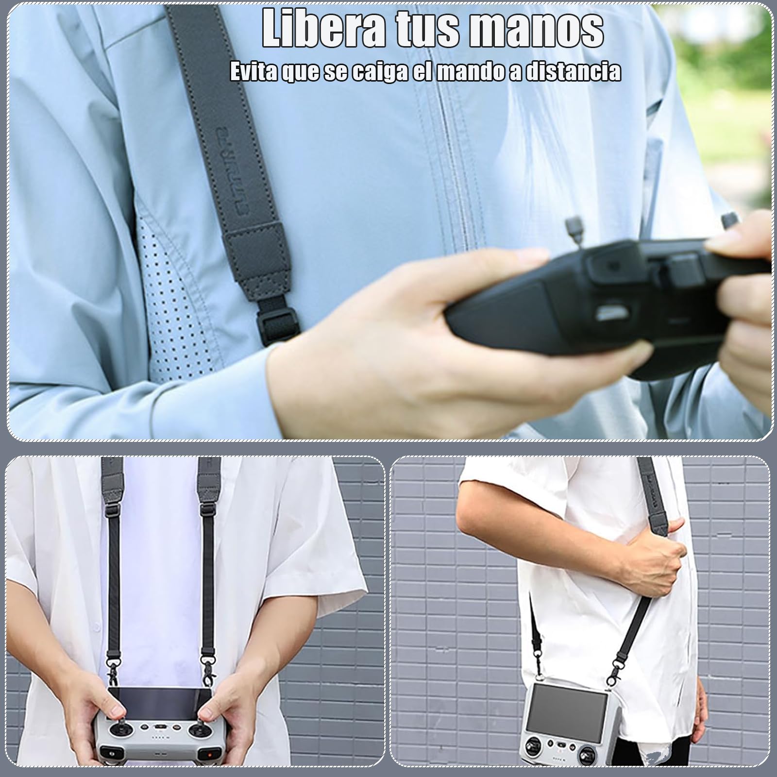 Correa para controlador DJI Mini 3/Mini 3 Pro/Mini 4 Pro/Air 3/ Air 2S/Air 3S/Mavic 3 Classic, correa de cuello para DJI RC/RC 2/RC Pro,correa de hombro para accesorios de drones