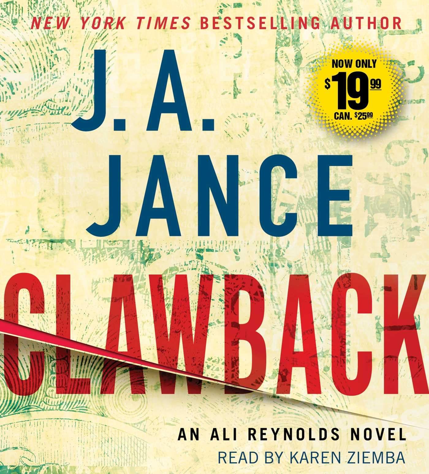 Clawback: An Ali Reynolds Novel [Audio CD] Jance, J.A. and Ziemba, Karen