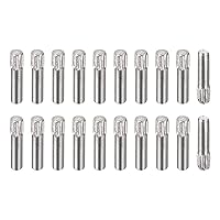Vista 40 de uxcell Pasadores de acero inoxidable 304 de 0.05 x 0.236 pulgadas, 20 pines de cabeza moleteada con extremo biselado plano, clavijas de madera