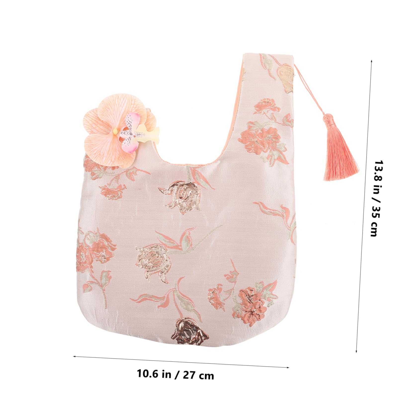 BESPORTBLE Japanese Knot Wristlet Bag with Tassel Design Elegant Chinese Handbag for Women for Weddings Housewarming and Special Occasions Portable and Stylish