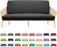 Vista 26 de MoNiBloom Funda elástica para futón individual, sin brazos, funda para sofá sin brazos, protector de muebles, funda lavable con cremallera