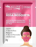 Máscara Rosa Mosqueta Max Love - Hidratação Profunda, Pele Macia e Aveludada - Sachet Facial 8g