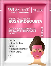 Máscara Rosa Mosqueta Max Love - Hidratação Profunda, Pele Macia e Aveludada - Sachet Facial 8g