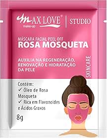 Máscara Rosa Mosqueta Max Love - Hidratação Profunda, Pele Macia e Aveludada - Sachet Facial 8g