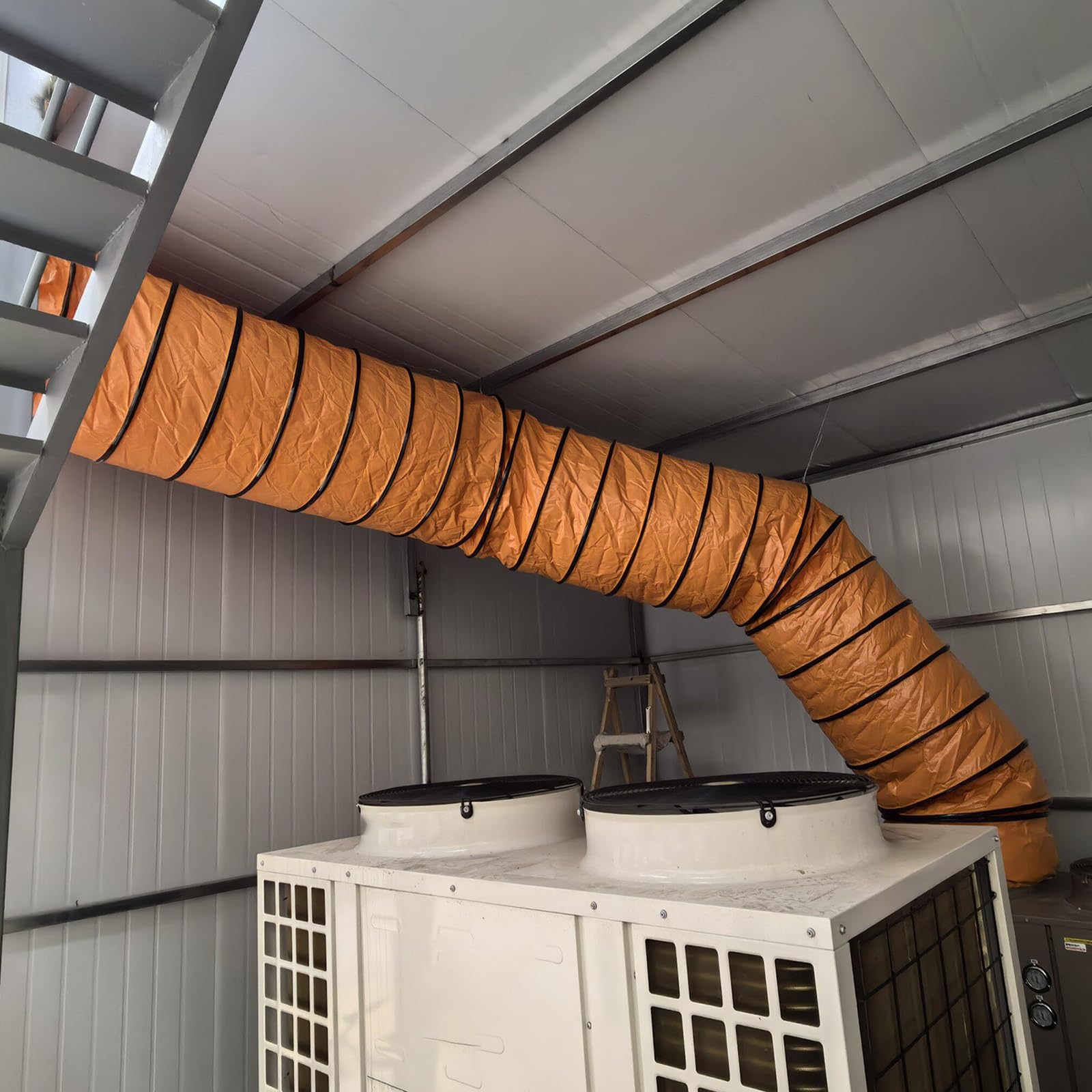 ZAQYCM 20ft Duct Hosing, Flexible Air Ducting for Industrial Ventilator Blower/Exhaust Fan/Dryer Vent, PVC Ductwork Hose for HVAC Heating Cooling Ventilation(Id(A) 70CM/27.5 In)