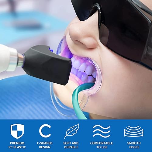 Miniatura 3 de Annhua Herramienta para abridor de boca dental, 30 piezas de retractor dental de mejillas en forma de C con 3 tamaños, retractor de boca de plástico