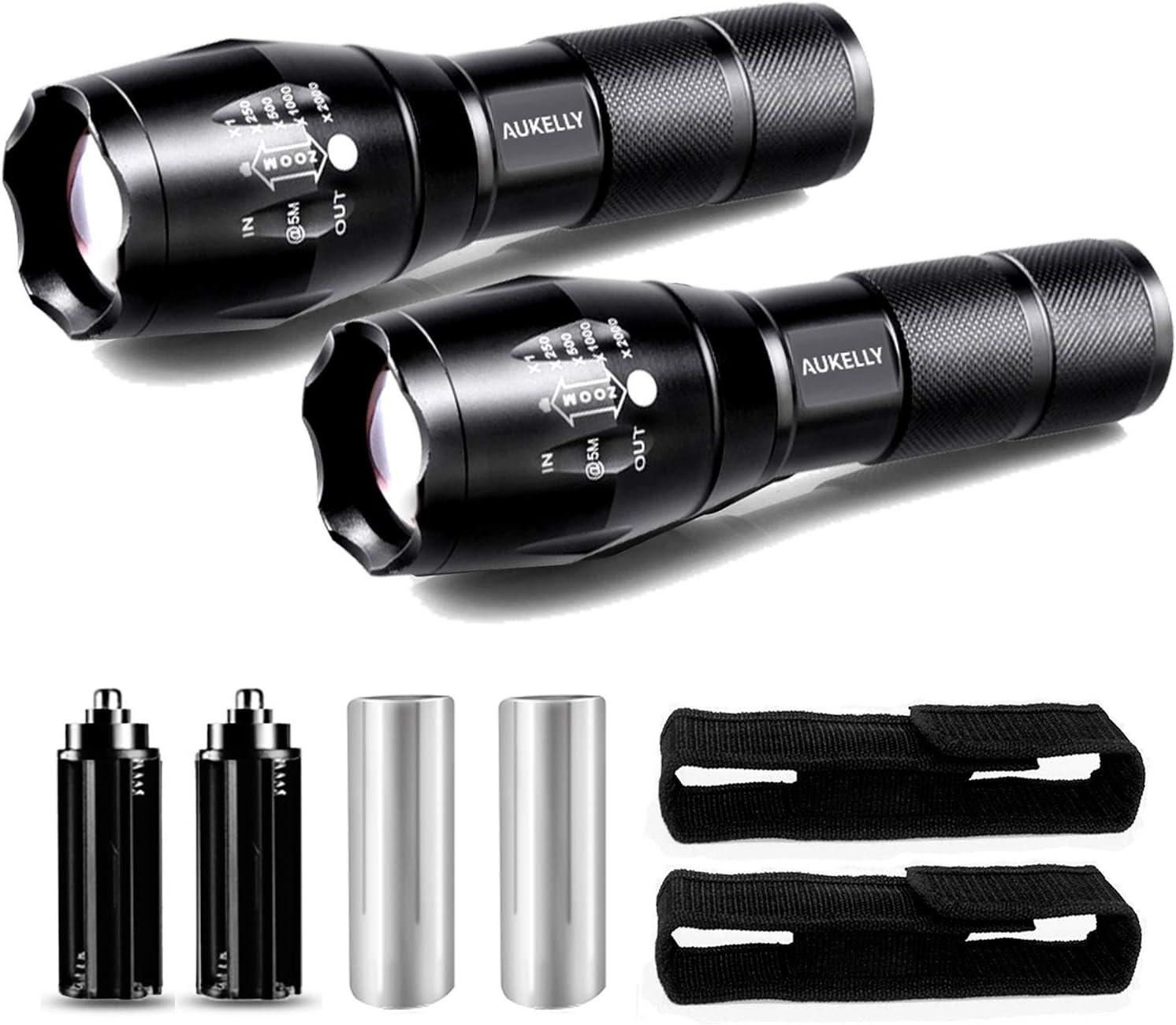 LED Torch Flashlight 2 Pack Torches LED,Tactical Torch LED Flashlight High Lumens Torches 2 Pack,Super Bright Waterproof LED Flashlight Torches,3 Modes,Zoomable,Ideal for Camping,Hiking,Emergency [Energy Class A+++]