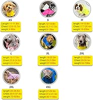 Vista 6 de Impermeable para perro, ropa de lluvia ligera reflectante ajustable para mascotas con capucha poncho (4XL, amarillo)