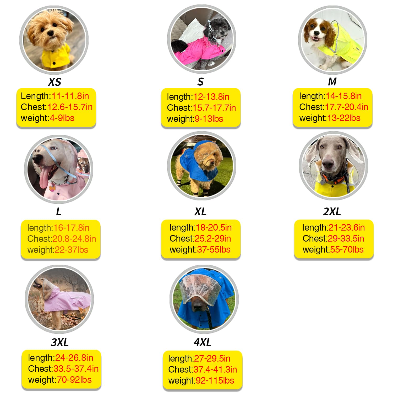 Dog Raincoat,Waterproof Rain Poncho with Hoodie, High Reflective Adjustable Pet Rain Jacket with Leash Hole for Small Medium and Large Dogs (Pink, Medium)