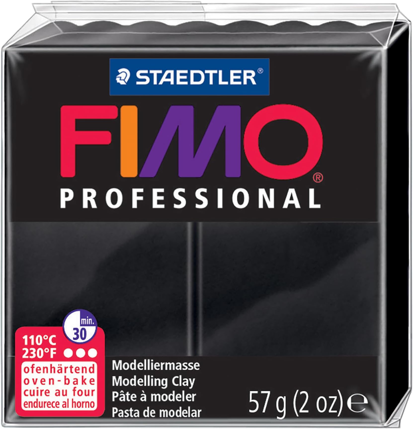 STAEDTLER Fimo Professional Soft Polymer Clay 2oz-Black