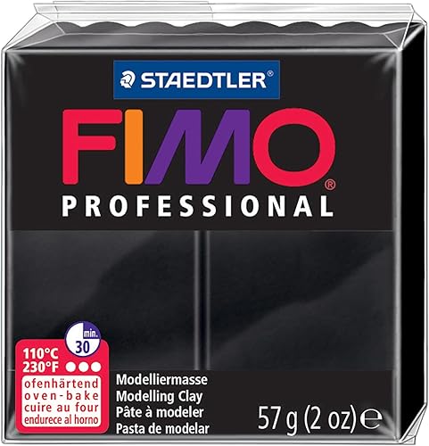 Staedtler Fimo Professional - Arcilla polimérica suave, 2 onzas, color negro