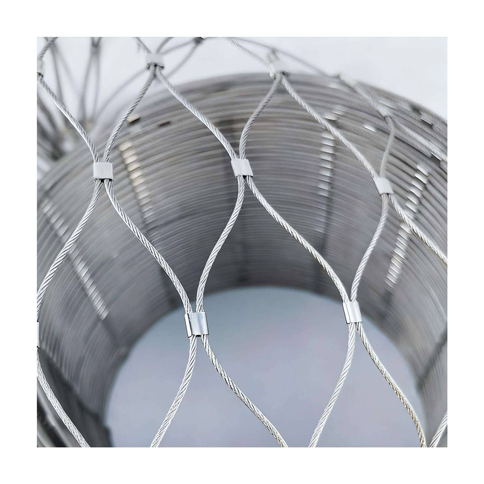 Filet de sécurité en acier inoxydable 304 barrière de protection balcon et escalier 6x1,2m