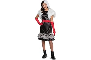 Official Cruella Iconic Black Dress for Kids - A Stylish Adventure Inspired by Disney's Movie