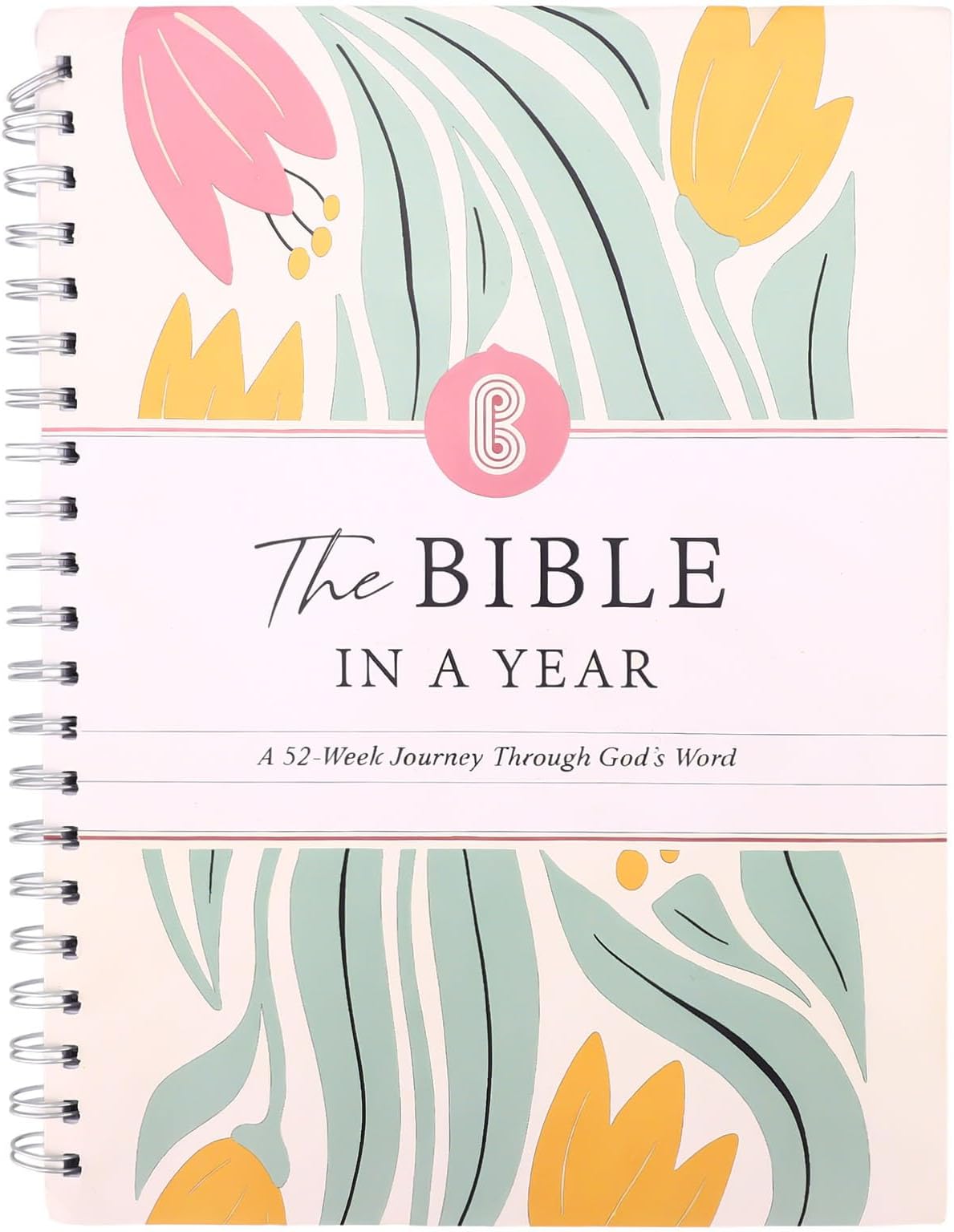 The Bible in A Year, 52-Week Spiral Bible Study Guide for Women Guided Reading Plan with Note Taking Space & Reflective Prompts for Spiritual Growth (A4)