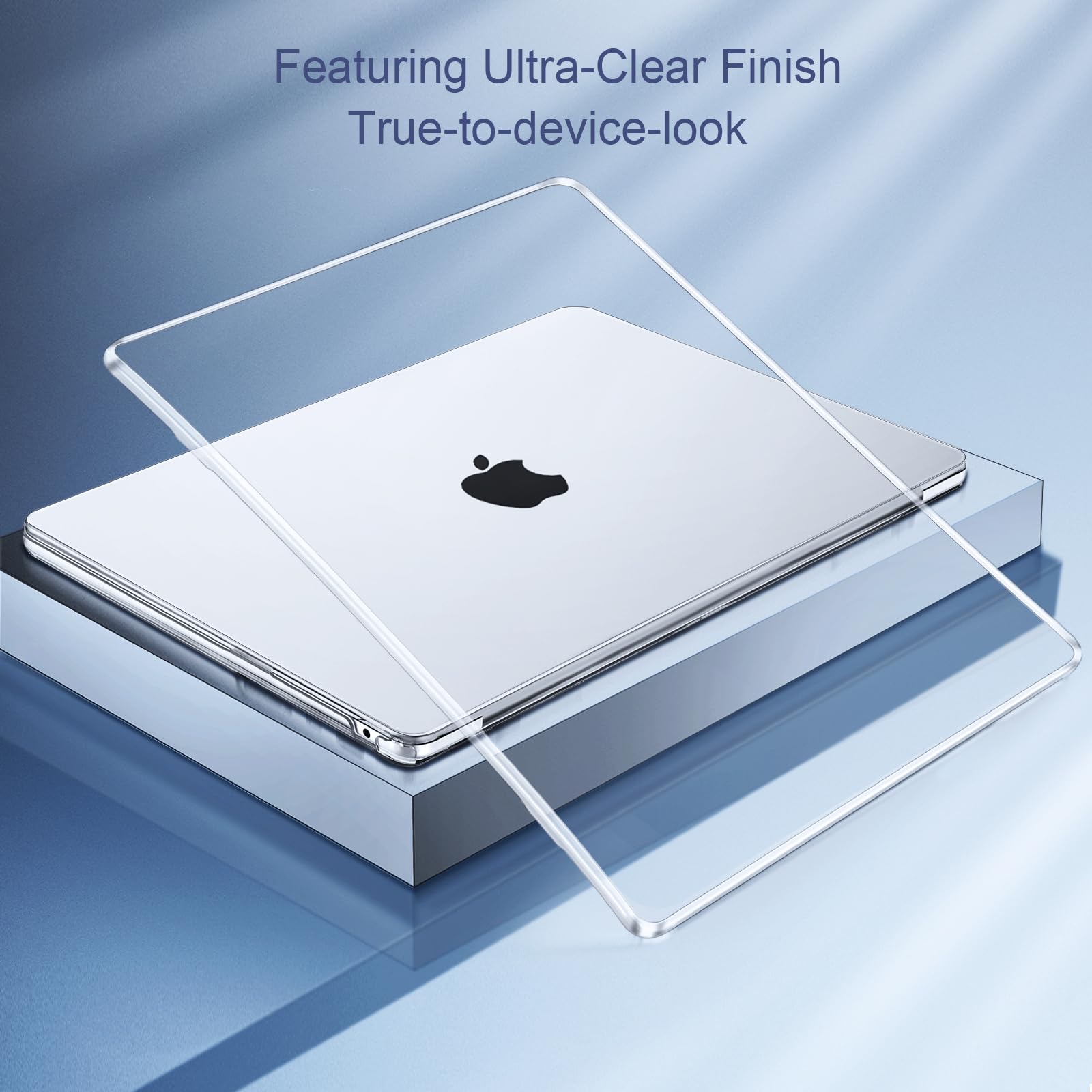MOSISO Coque Compatible MacBook Air 15 Pouces M5 M4 M3 M2 A3448 A3241 A3114 A2941 Liquid Retina 15,3 Pouces Protection Rigide Cristal Clair