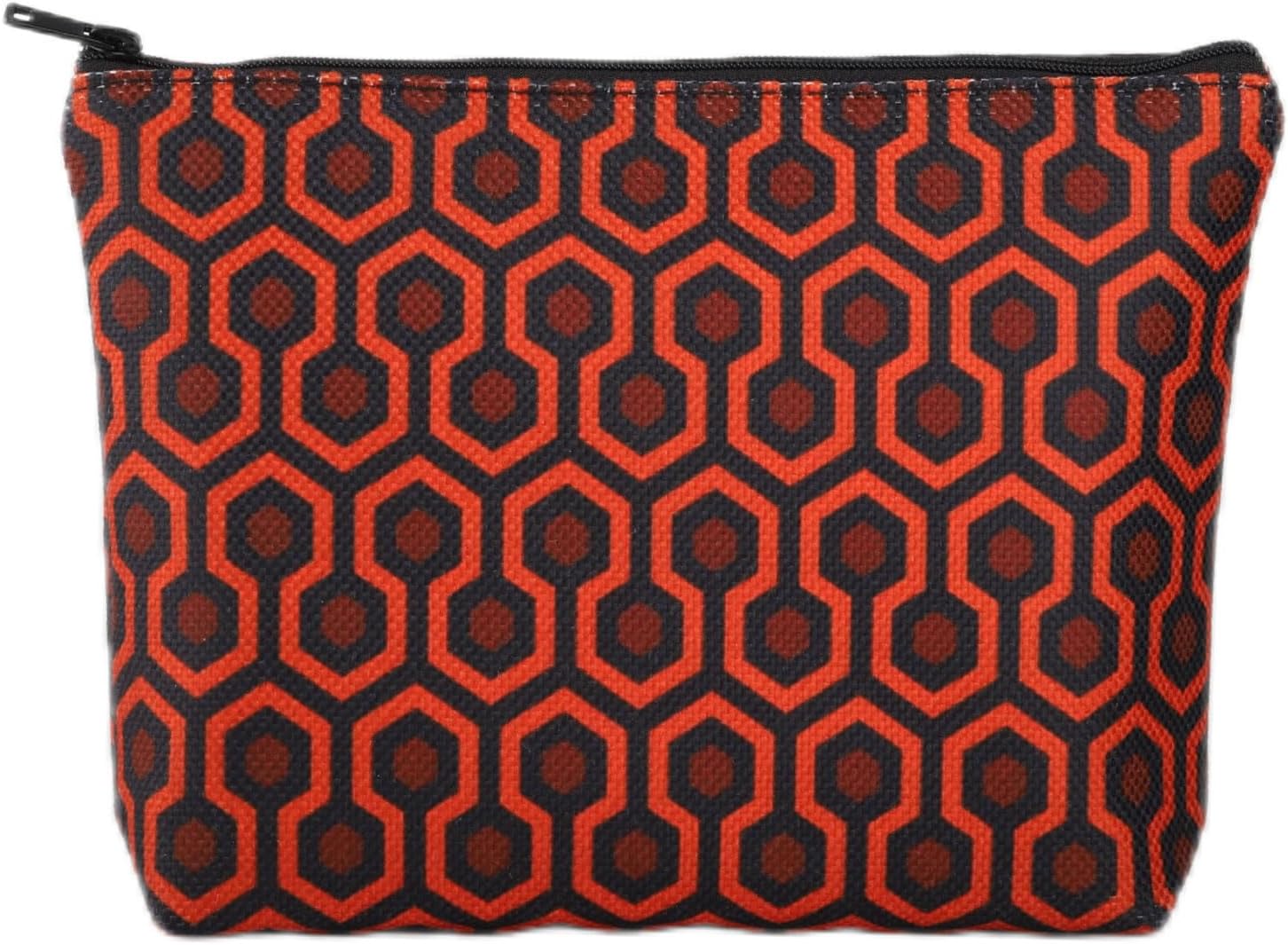 BWWKTOP Vintage Hotel Cosmetic Makeup Bag Horror Movie Inspired Gifts Vintage Hotel Travel Zipper Pouch Bag (Shinibag BL BG)