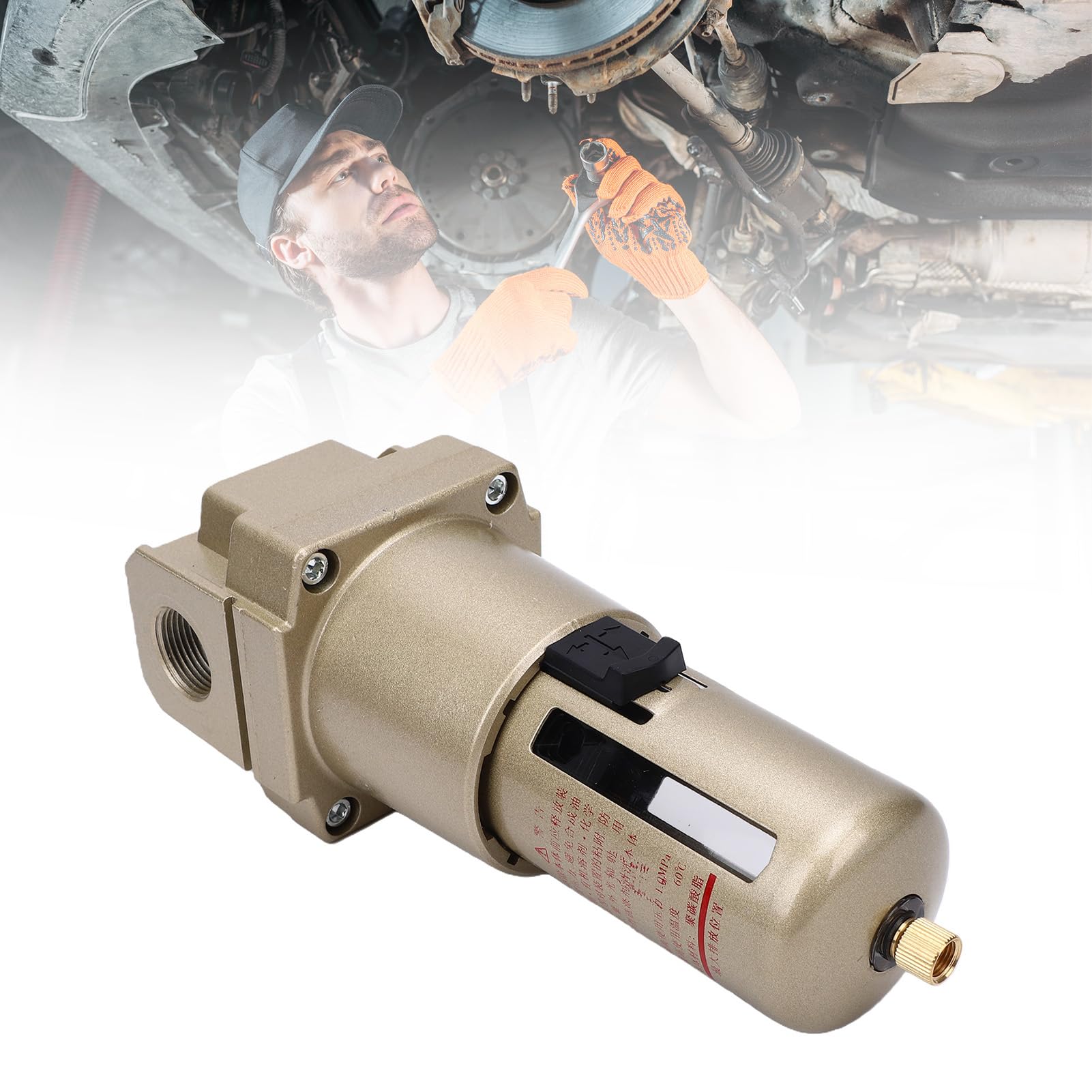 Generic Separatore di Acqua Dell'olio del Compressore D'aria in Alluminio AF5000-06 da 3/4" Ad Alta Precisione per Compressore Pneumatico