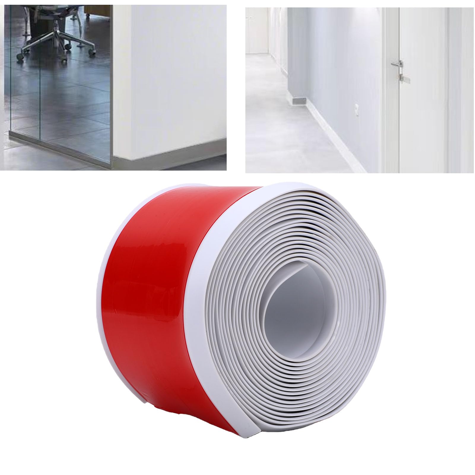 Samoprzylepna Listwa Przypodłogowa PCV 5m 10cm (WHITE)