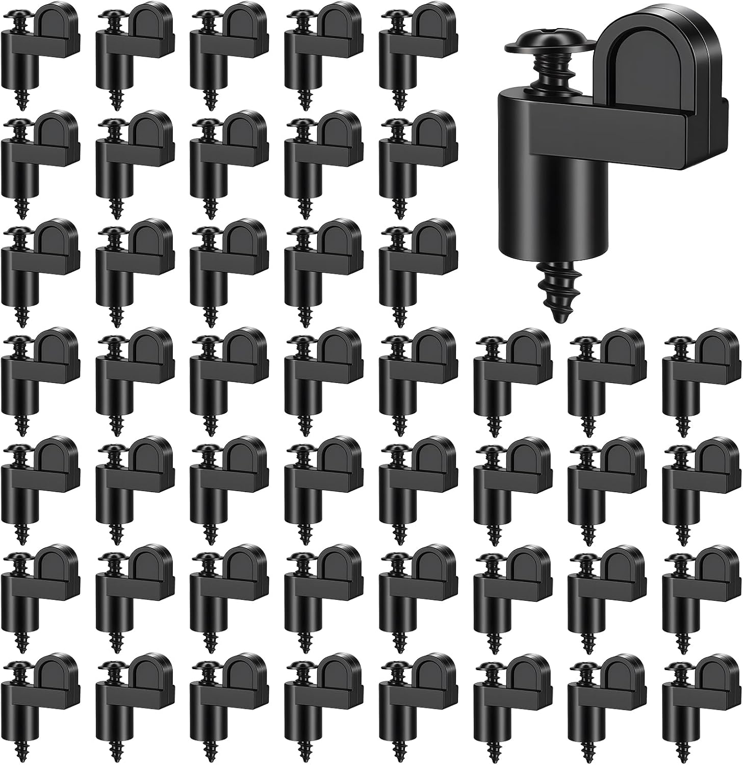 AOZUO 48 Pack 3/8 Inch Window Screen Clip with Screws, Storm Door Clips ...