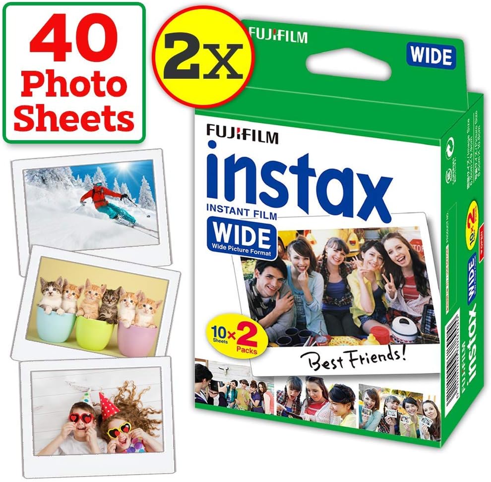 40% оƒƒ Dіѕсоunt FujiFilm Instax Wide Instant Film 2 Pack (2 x 20) Total of 40 Photo Sheets – for FujiFilm Instax Wide 300, 210 and 200 Instant Cameras + HeroFiber Cloth, Compatible with Fujfilm Instax Rеvіеw FujiFilm Instax Wide Instant Film 2 Pack (2 x 20) Total of 40 Photo Sheets – for FujiFilm Instax Wide 300, 210 and 200 Instant Cameras + HeroFiber Cloth, Compatible with Fujfilm Instax