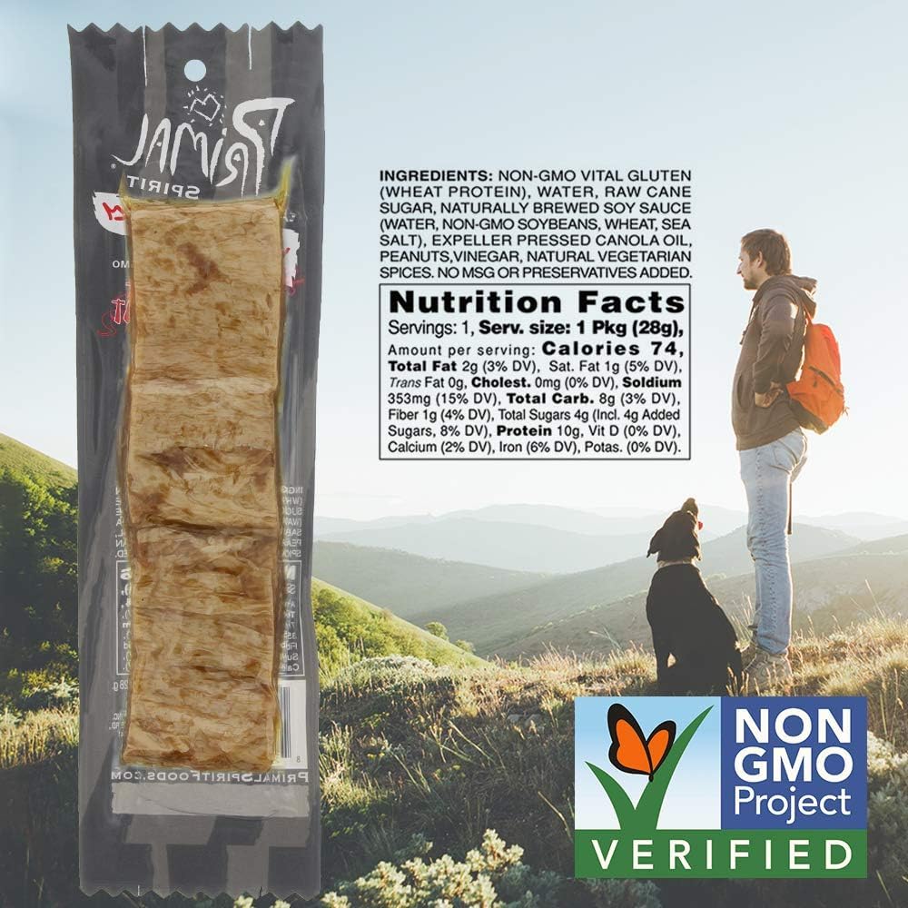 Primal Vegan Jerky Seitan Thai Peanut Jerky 28g x 24