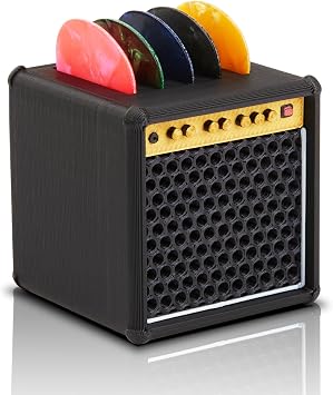 PartyHop Mini Guitar Pick Holder 3D Printed Guitar Amp Picks Display Case for Guitar, Bass, Ukulele, Stylish Guitar Theme Gifts for Music Enthusiasts& Musicians& Guitar Players& Guitarists
