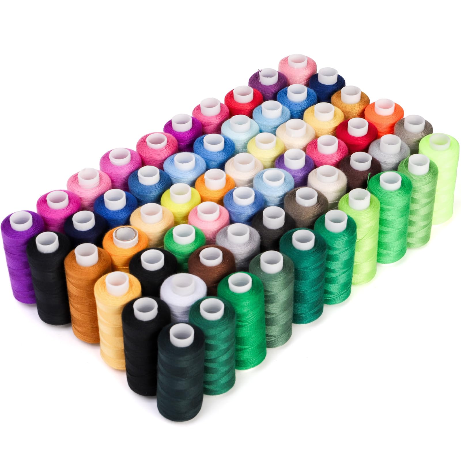Tosnail 60 Rolls Sewing Threads Kit, 400 Yard per Polyester Thread Spools, All Purpose Thread String for Machine and Hand Sewing, Embroidery