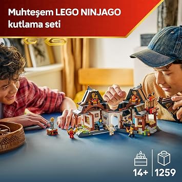 LEGO NINJAGO Dört Silah Demircisi 15. Yıl Dönümü 71858-14 Yaş ve Üzeri Çocuklar için Maya, Ray, Nya, Kai ve Toprak Ustası Minifigürleri İçeren Yaratıcı Oyuncak Yapım Seti, Hediye Fikri (1259 Parça)