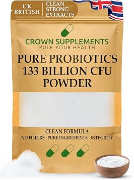 Pure Probiotic Powder 182 Billion CFU | Clean 6 Strains | Crown Supplements UK 10G