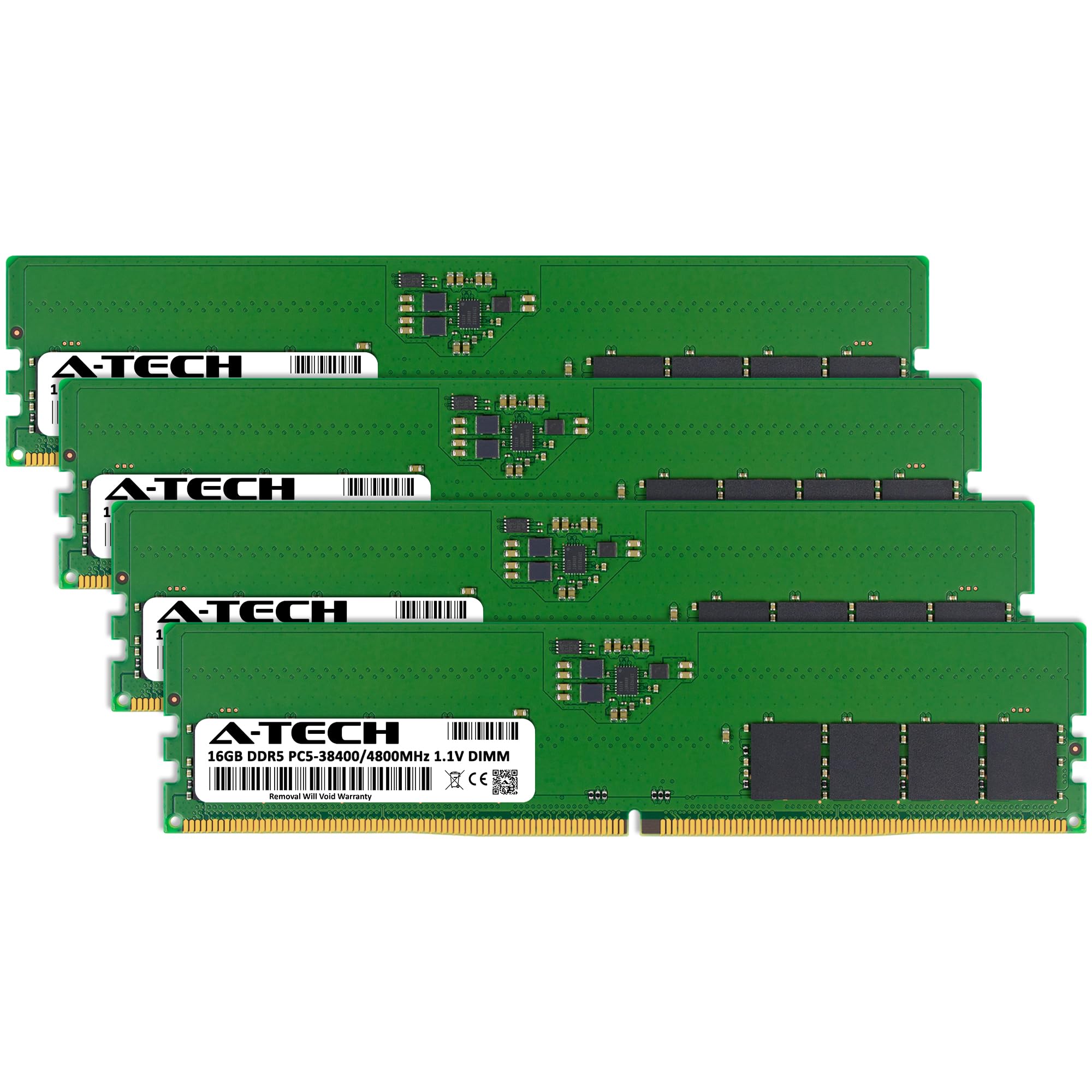 A-Tech 64GB Kit (4x16GB) DDR5 4800MHz PC5-38400 CL40 UDIMM 1.1V