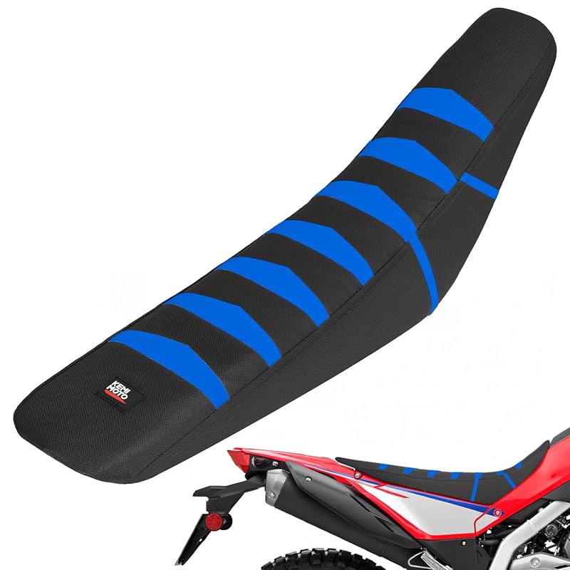 Capa de banco para moto off-road KEMIMOTO com superfície antiderrapante Preto e Azul