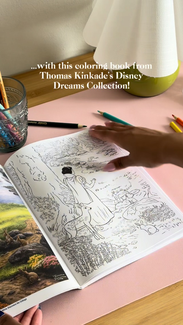 Image of Disney Dreams Collection Thomas Kinkade Studios Coloring Book