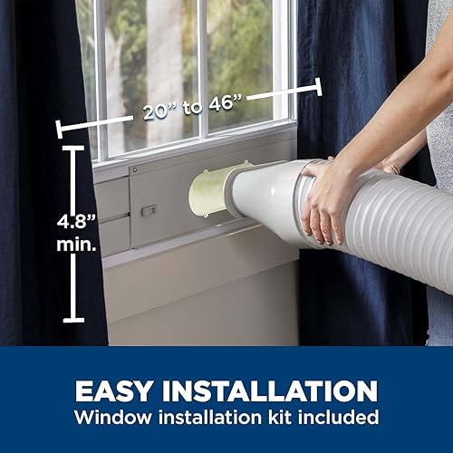 Vista 23 de GE Aire acondicionado portátil 3 en 1 con deshumidificador y ventilador, 9,000 BTU, refrigeración para habitaciones de 250 pies cuadrados, incluye