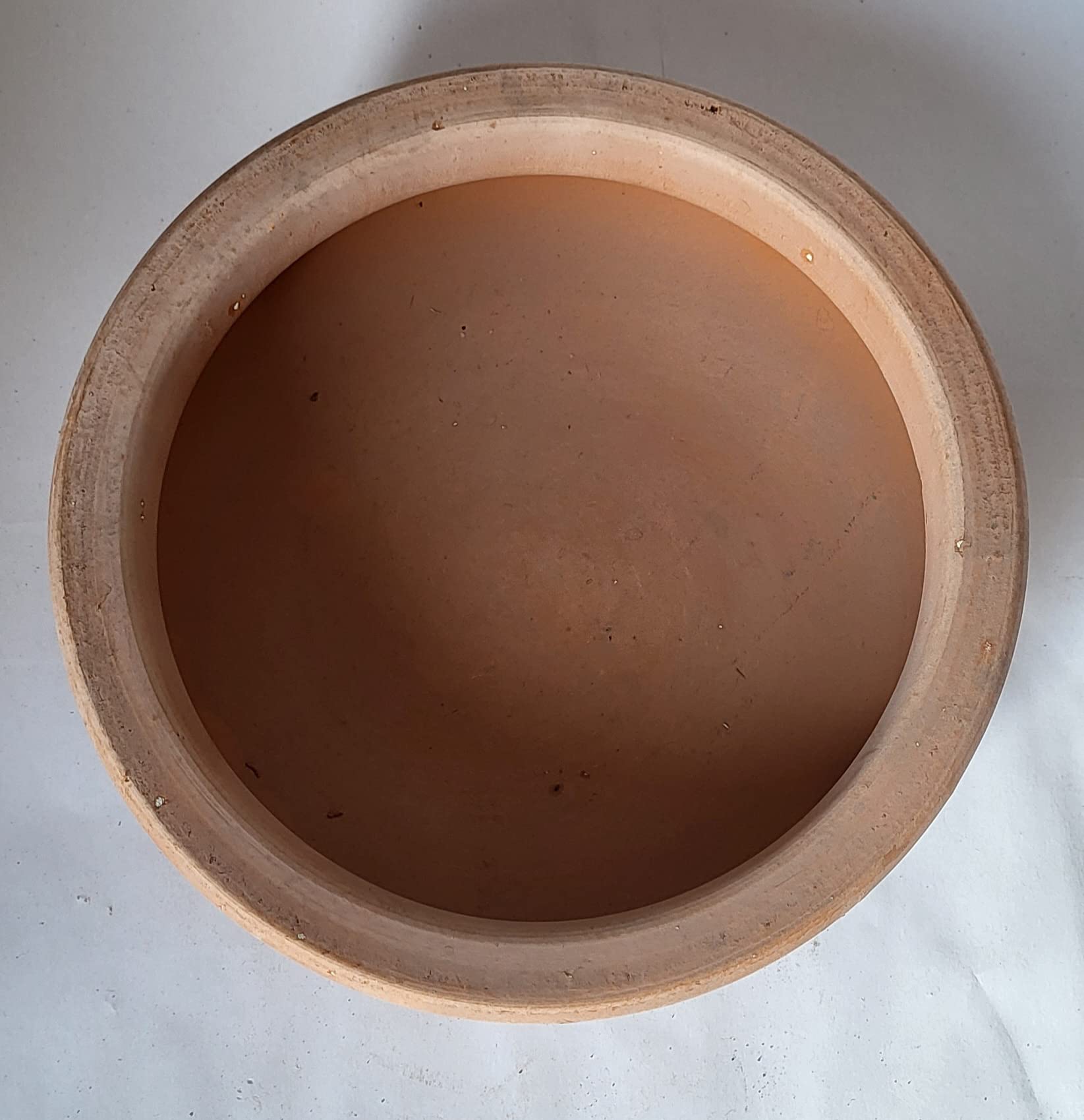 Generico Ciotola Cachepot in Terracotta Fatta a Mano Set 3 Pezzi Diametro 22 cm Altezza 8 cm Fioriera Portapianta Made in Italy