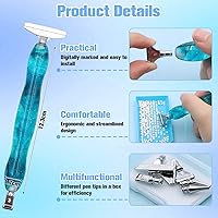 Vista 2 de ZYNERY Kit de 18 bolígrafos de pintura de diamante, puntas de metal y bolígrafos de resina, accesorios de herramientas de pintura de diamante