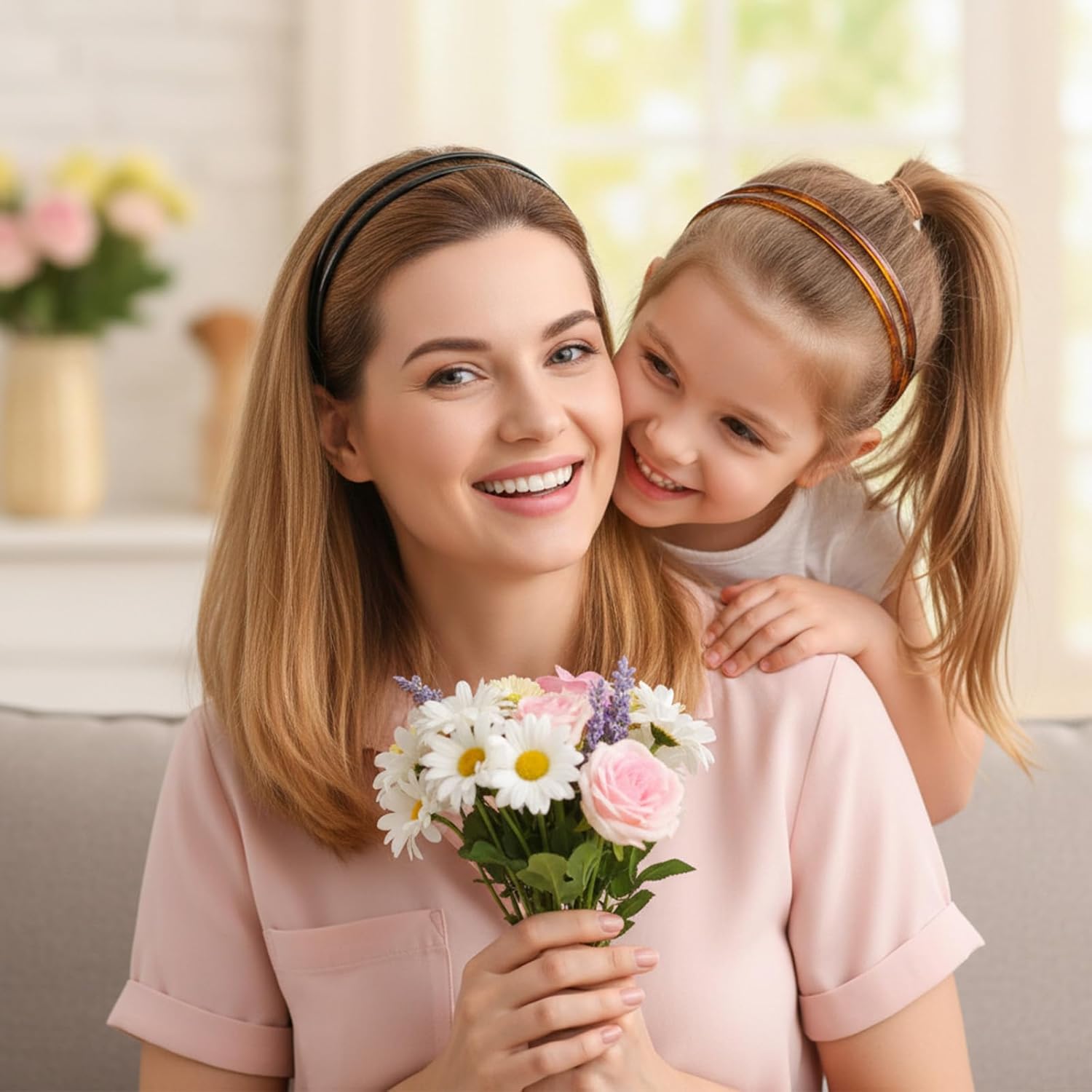 Sibba 4PCS Plastic Hairband Double Row Teeth Comb Headbands for Women Non Slip Hair Band with Tooth Headwear Fashion Simple Hair Hoop Headband Hairbands Hairs Accessory for Slicked Back (Black, Brown) - Image 8