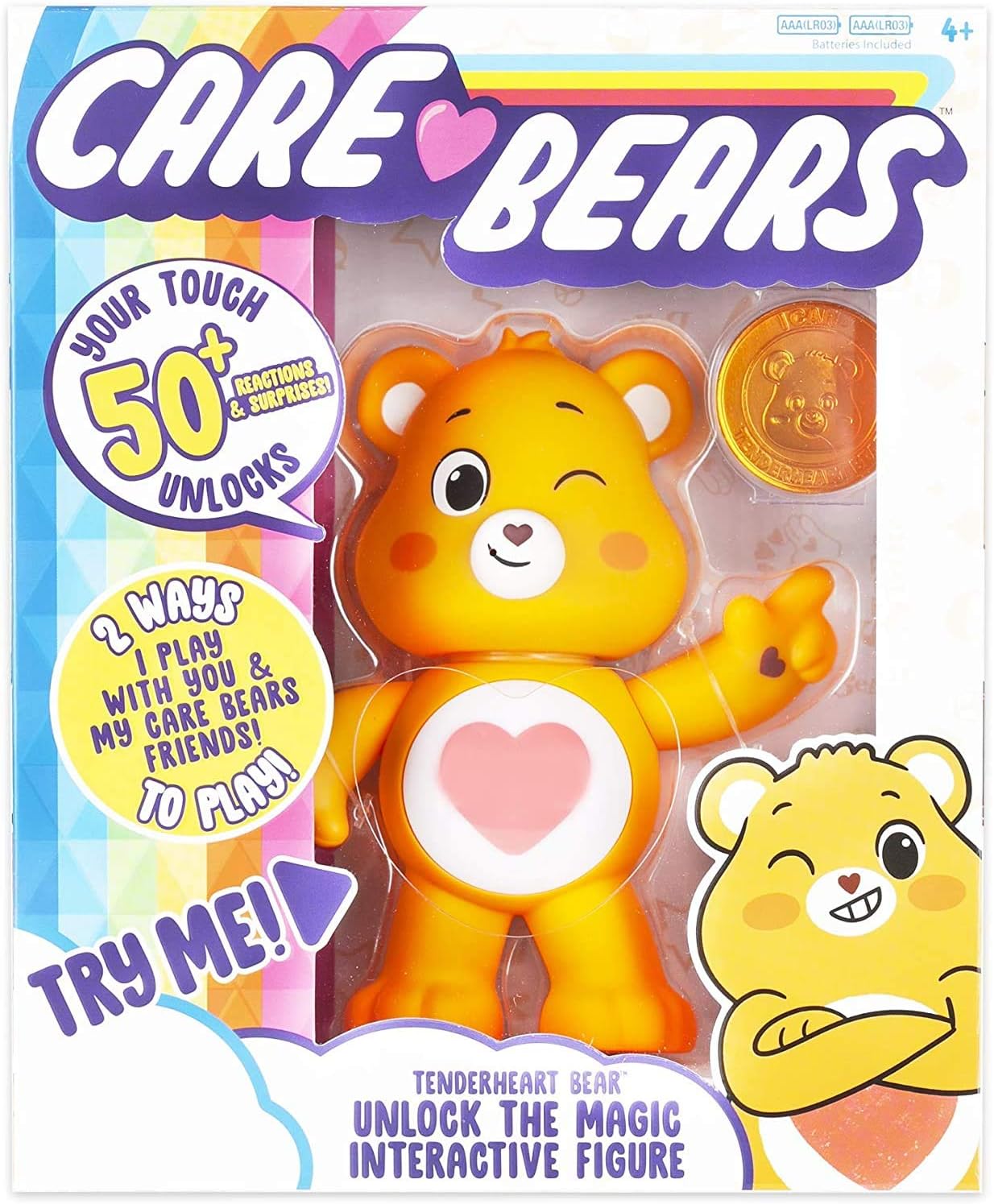 Care Bears 22056 Unlock The Magic-Interactive Figures-Tenderheart Bear-Ages 4+, 3