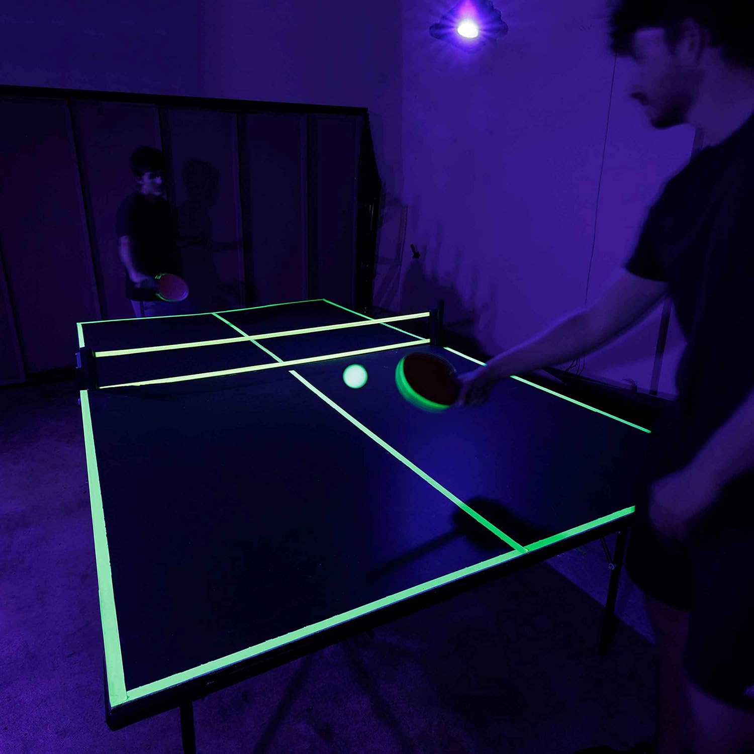 Blacklight Ping Pong Set, Glow in The Dark Ping Pong, UV
