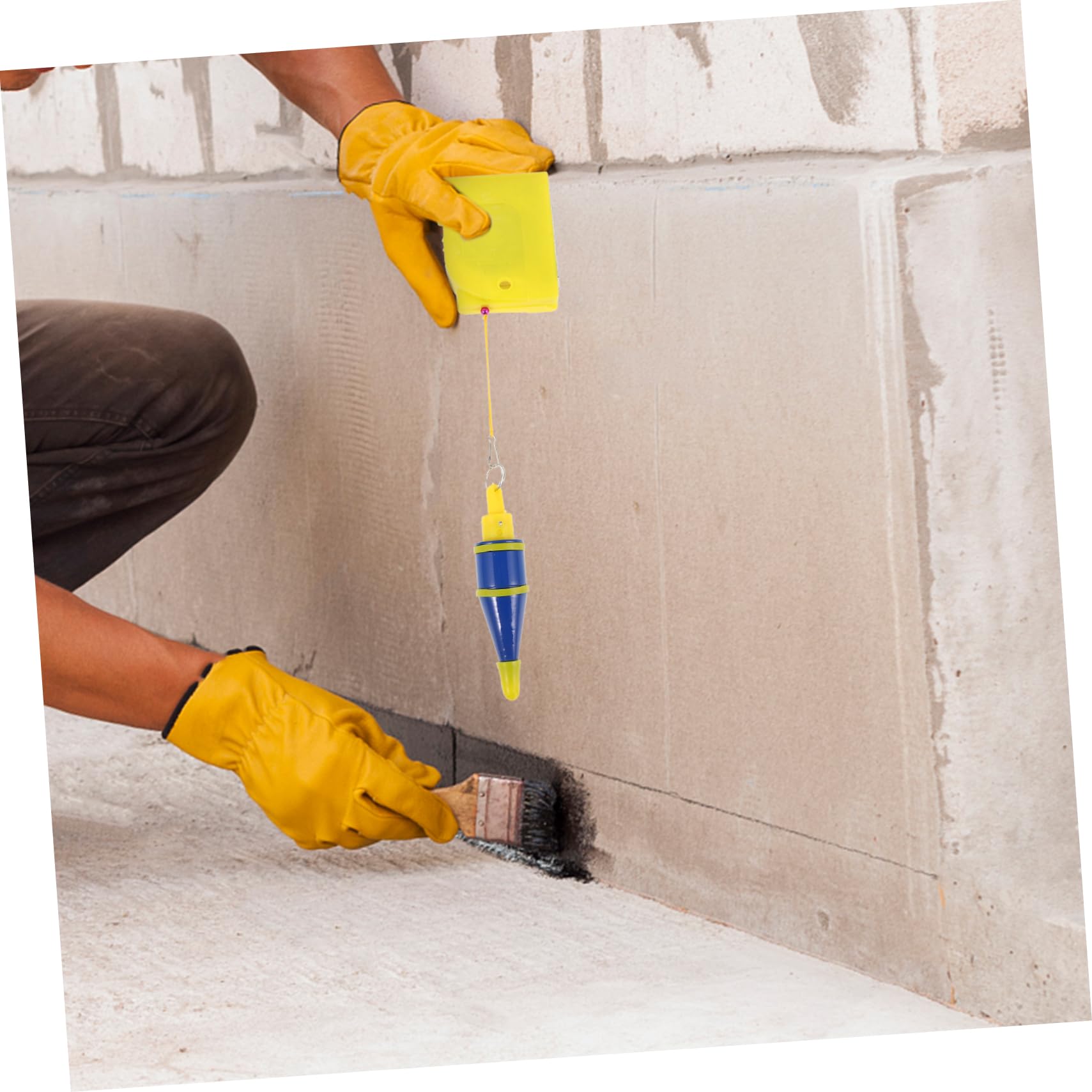 VILLCASE Martillo Colgante de Alambre de Construcción 5m Herramienta de Medición Vertical Plomada de Hierro para Carpintería y Construcción Duradera y Resistente