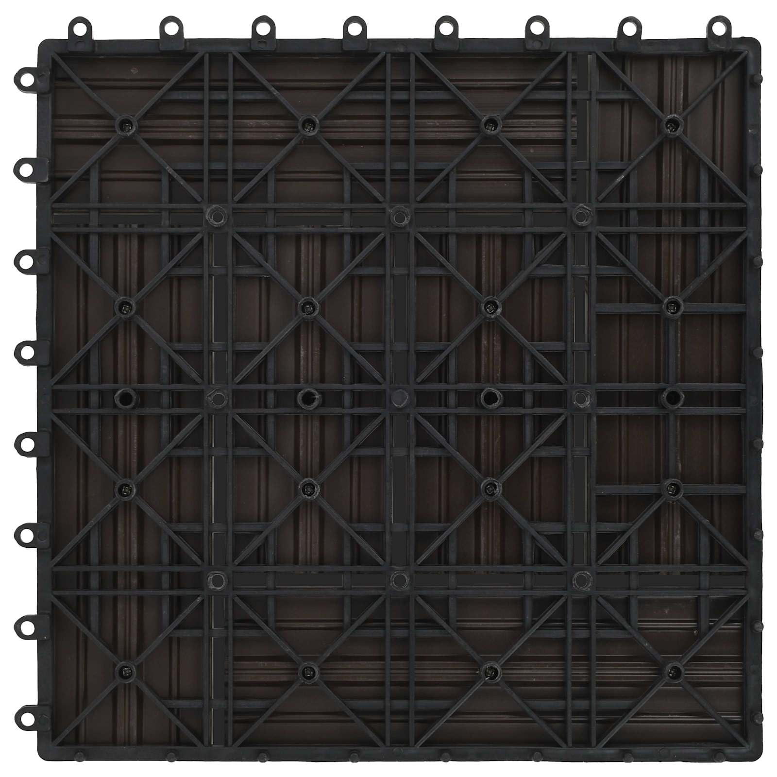 Generisch Terrassenfliese 22 STK. Dunkelbraun 30 x 30 cm WPC,Haushaltsbedarf,18 kg-3444836