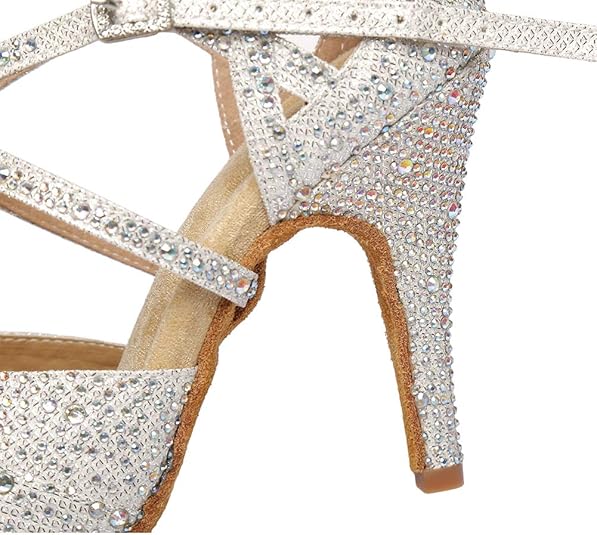Ballroom Dansschoenen Gesloten Teen JUODVMP Vrouwen Dansschoenen - Latin, Salsa, Tango, Gesloten Teen, Met Suède Zool Salsa Tango Dansschoenen