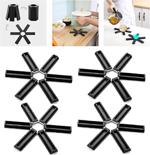 Almohadilla de aislamiento térmico plegable creativa, mantel individual aislante de calor antideslizante, almohadilla de aislamiento de calor