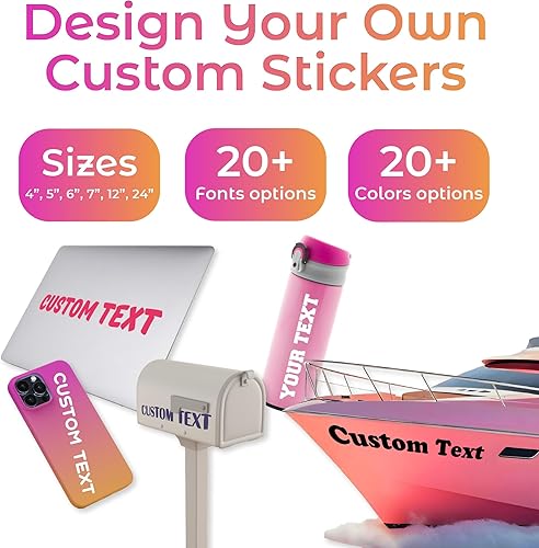 Miniatura 3 de Diseño personalizado con tu propio nombre – Calcomanía de vinilo personalizada – Letras de vinilo para automóviles, paredes, ventanas, computadoras